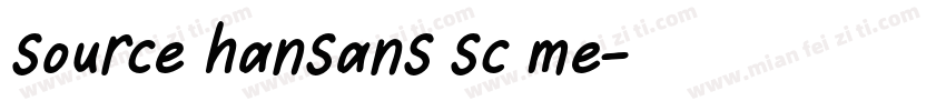 source hansans sc me字体转换